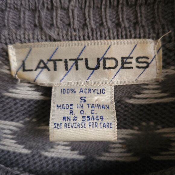 Vintage Latitudes Polka Dot Sweater Dress Women's Small Cozy Fall Ruffle Chunky - Picture 8 of 9